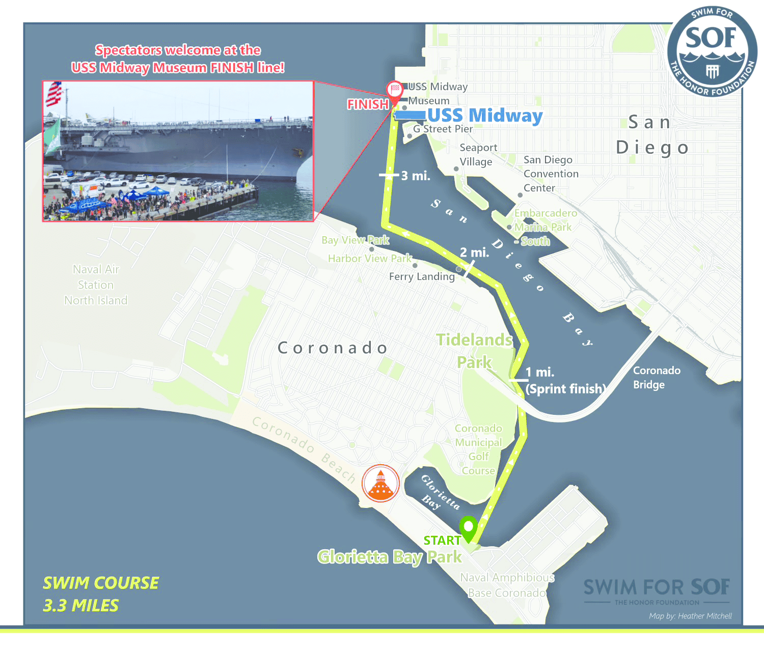 SWIM course map